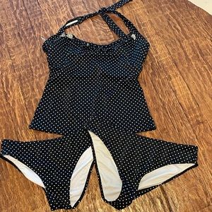 Freya black polka dot Tankini set